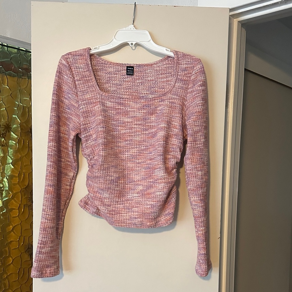 SHEIN Pink Long Sleeve Top